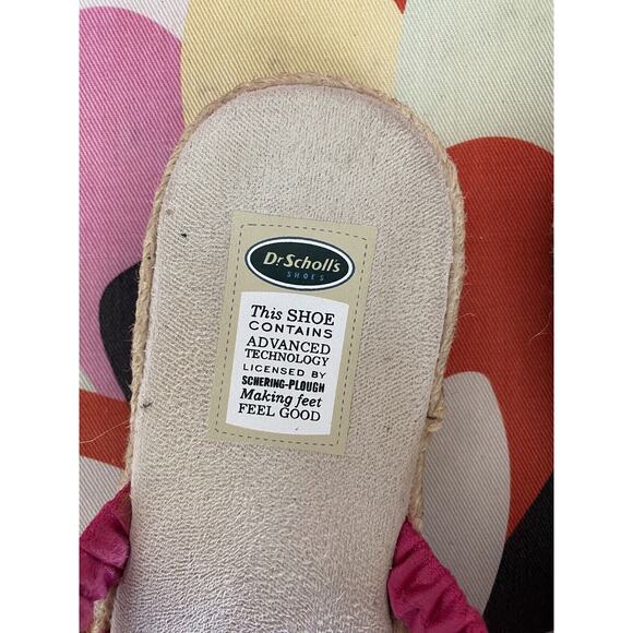 Dr. Scholls fuchsia Flower Iris Thong Flip Flop Sandal Women 6M - Picture 8 of 10